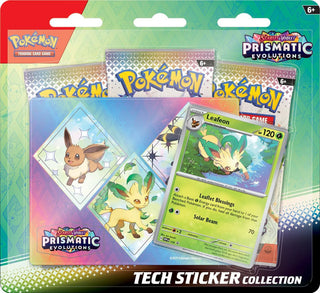 Pokémon Prismatic Evolutions Tech Sticker Collection Leafeon Englisch *VORVERKAUF* 17.01.2025