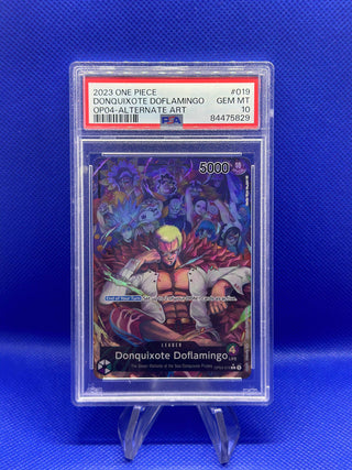 Donquixote Doflamingo Leader Alt Art - OP04-019. PSA 10